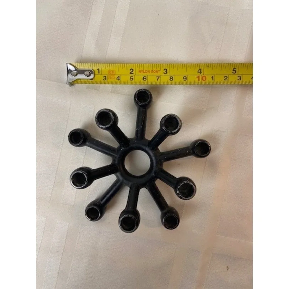 Dansk STYLE Danish Cast Iron Spider Candle Holder Black Metal Mid-Century Modern